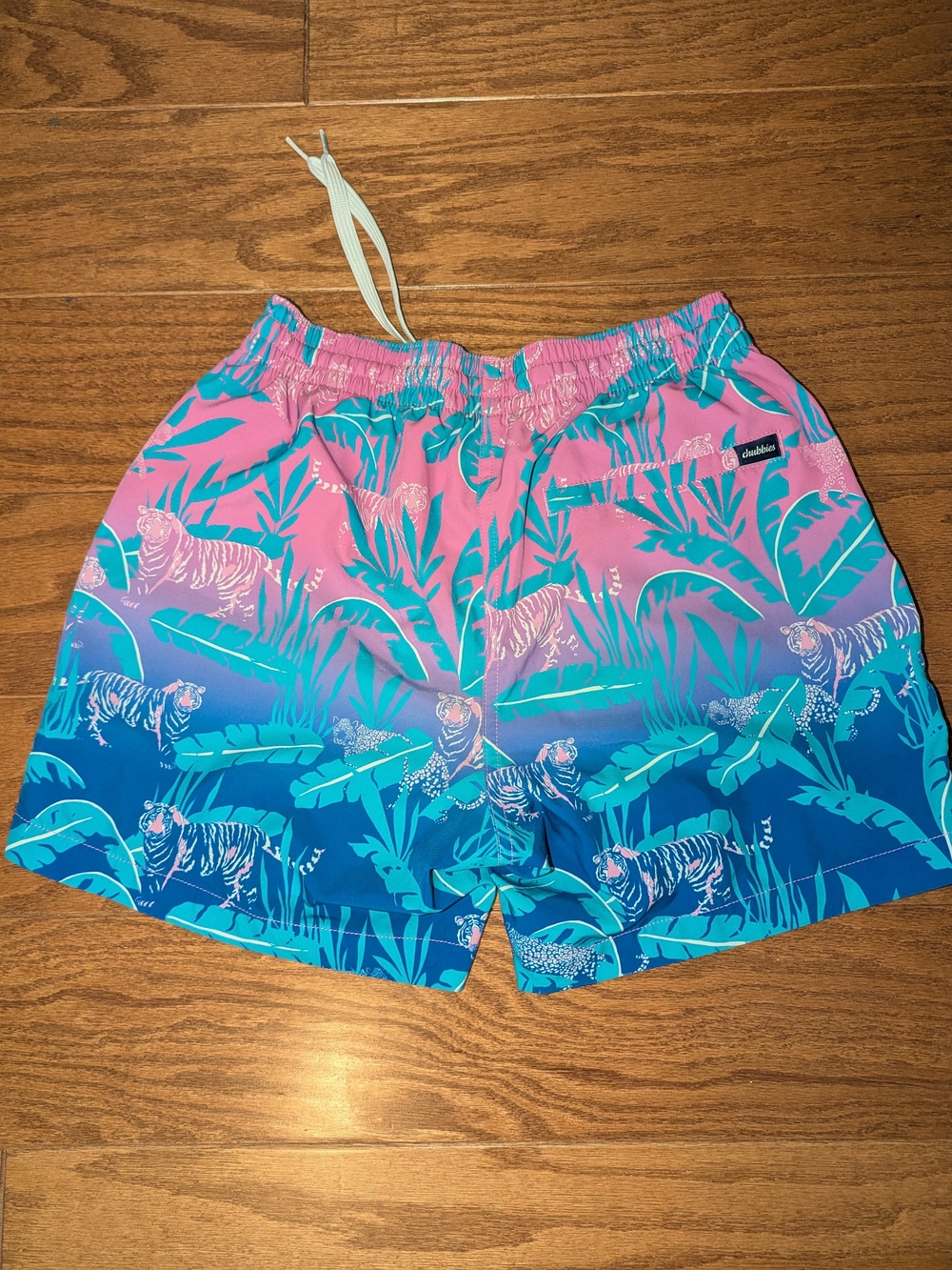 Chubbies Men’s Pink & Blue Tiger Print Swim Shorts